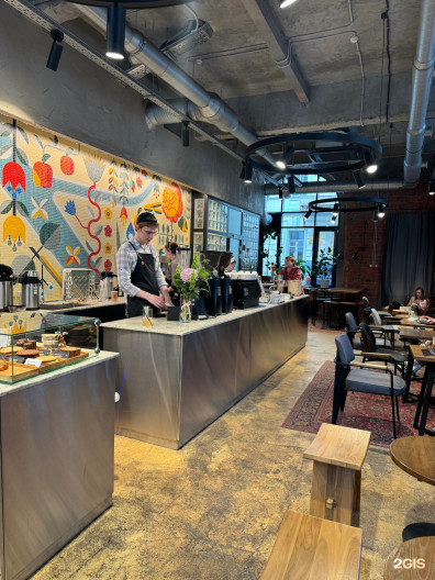 Мозаика в кофейне Skuratov, Мясницкая, 13, с. 2