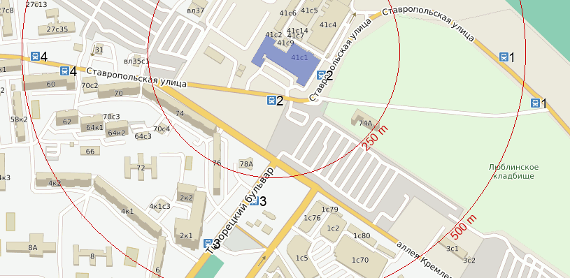 Схема маршрута 41