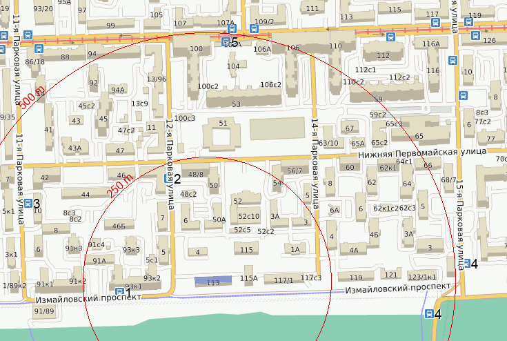 Измайловский проспект карта