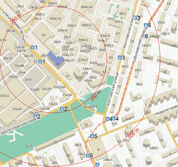 Карта 114 автобуса