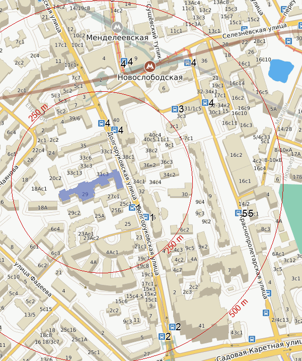 ул. 36. м новослободская на карте. долгоруковская 9 строение 3. метро менделеевская на карте москвы.