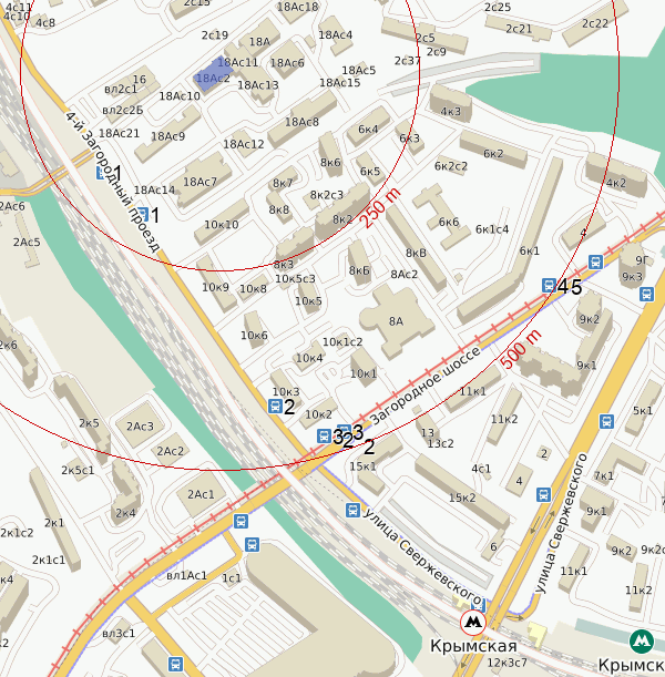 Загородное шоссе 9 1. Загородное шоссе 18а стр 2 на карте Москвы.