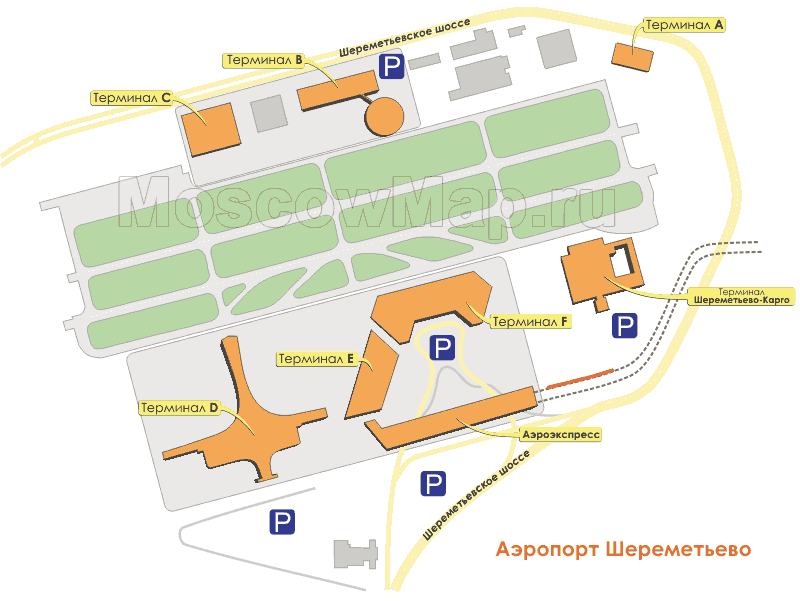 Карта аэропорта шереметьево карта